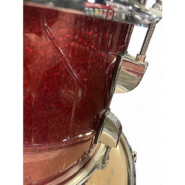 Used Ludwig 4 Piece Breakbeats By Questlove RED SPARKLE Drum Kit