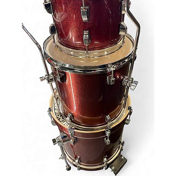 Used Ludwig 4 Piece Breakbeats By Questlove RED SPARKLE Drum Kit