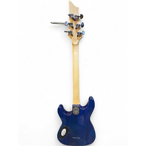 Used Schecter Guitar Research Omen Extreme 6 Blue Burst Solid Body Electric Guitar