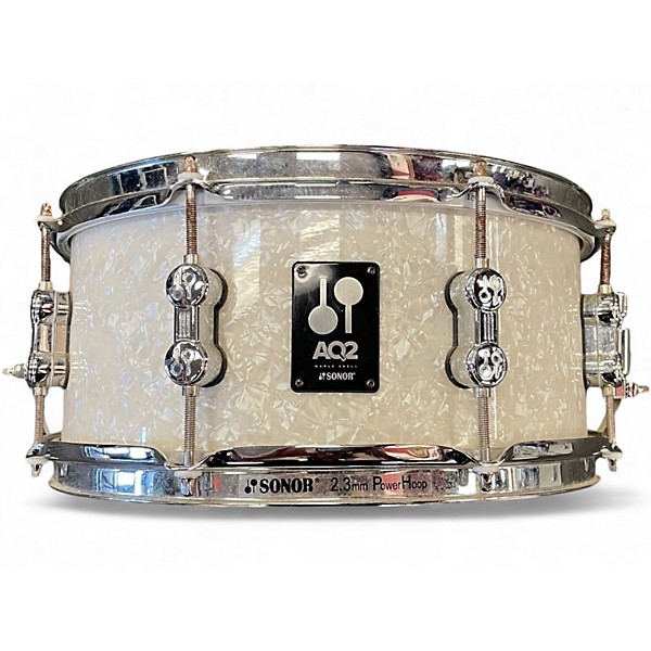 Used SONOR 4 Piece AQ2 Maple Safari White Marine Pearl Drum Kit