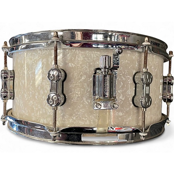 Used SONOR 4 Piece AQ2 Maple Safari White Marine Pearl Drum Kit