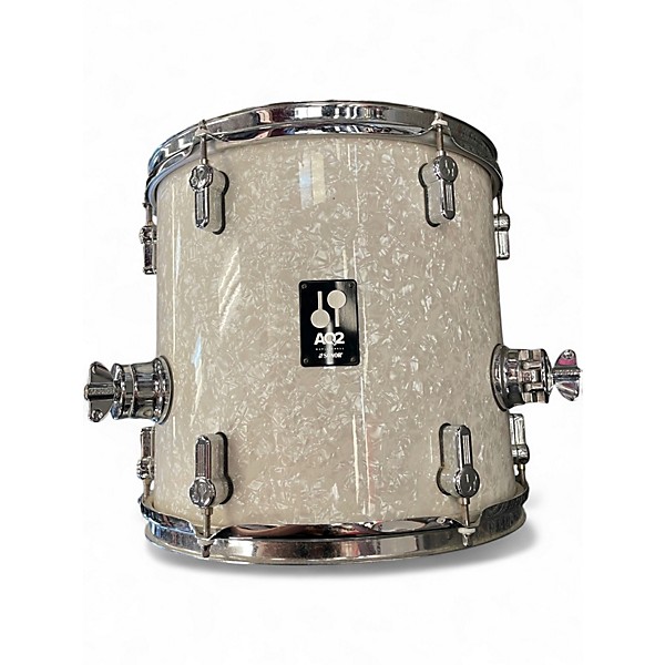 Used SONOR 4 Piece AQ2 Maple Safari White Marine Pearl Drum Kit