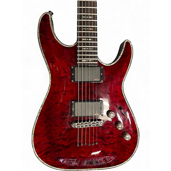 Used Schecter Guitar Research Hellraiser C1 Black Cherry Solid Body Electric Guitar