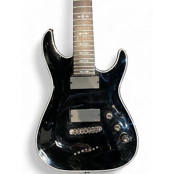 Used Schecter Guitar Research Hellraiser C7 7 String Black Solid Body Electric Guitar