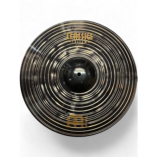Used MEINL 16in classic custom dark crash Cymbal