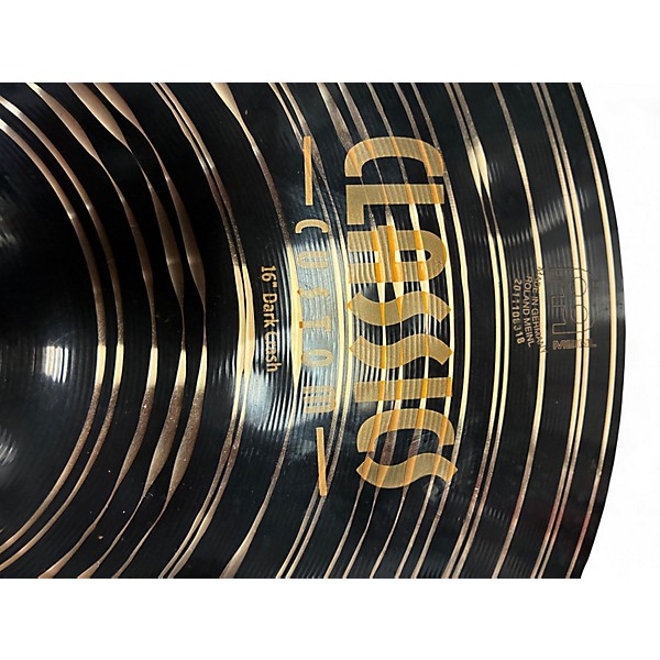 Used MEINL 16in classic custom dark crash Cymbal