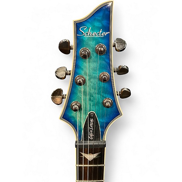 Used Schecter Guitar Research Omen Extreme 6 Blue Solid Body Electric Guitar