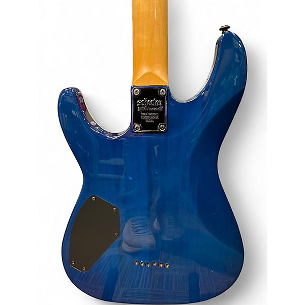 Used Schecter Guitar Research Omen Extreme 6 Blue Solid Body Electric Guitar