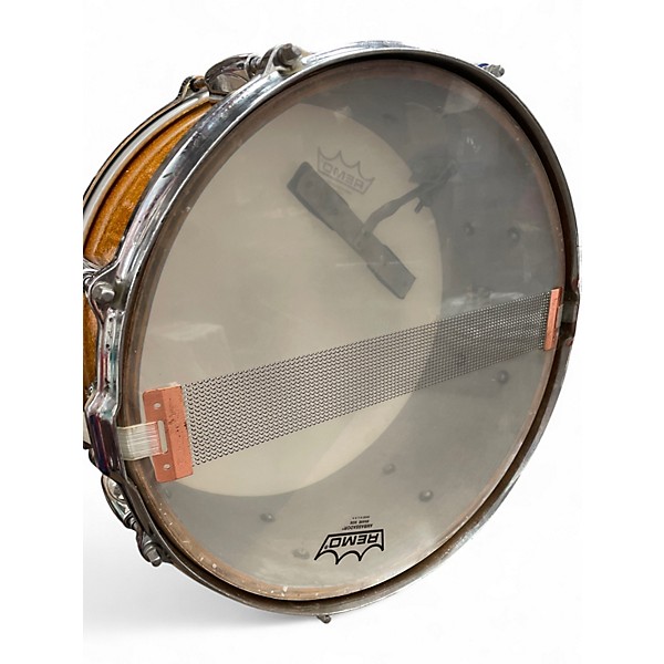 Used Gretsch Drums 14X5.5 Vintage Round Badge Progressive Jazz Snare Gold Sparkle Drum