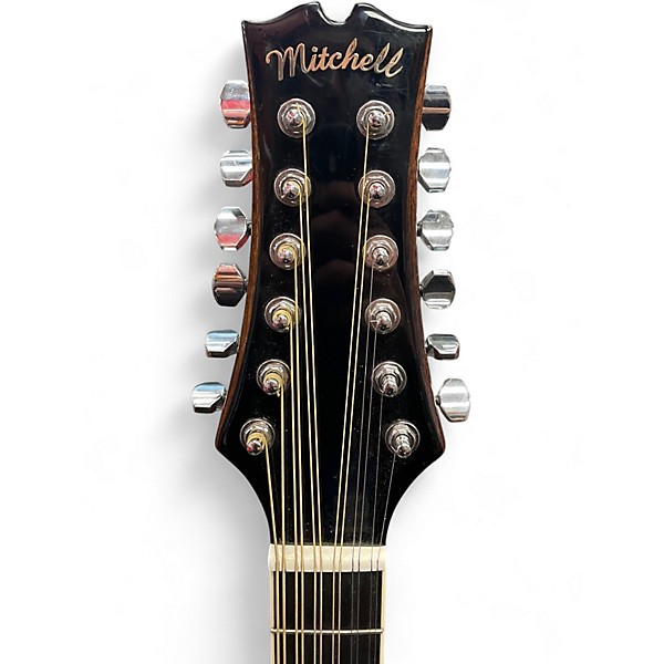 Used Mitchell D120s-12E Natural 12 String Acoustic Electric Guitar