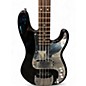 Used Squier Precision Bass Black and Silver Electric Bass Guitar