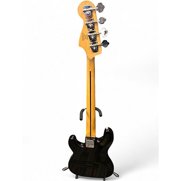 Used Squier Precision Bass Black and Silver Electric Bass Guitar
