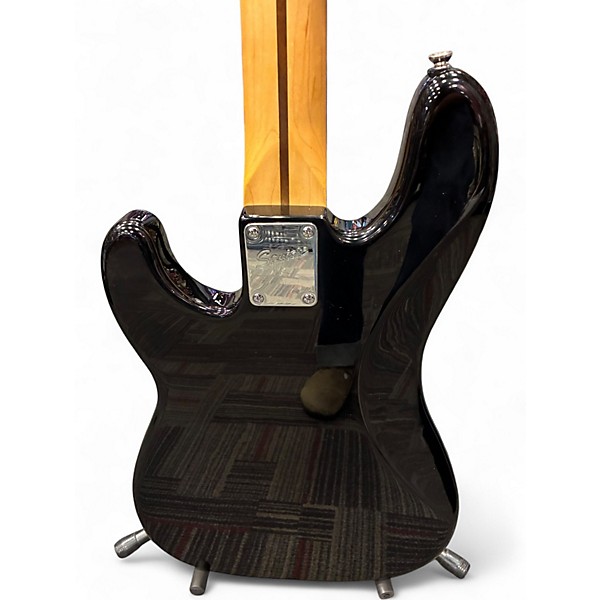 Used Squier Precision Bass Black and Silver Electric Bass Guitar
