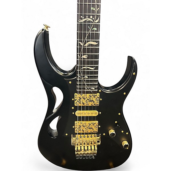 Used Ibanez PIA3761-XB Steve Vai Signature Black Onyx Solid Body Electric Guitar