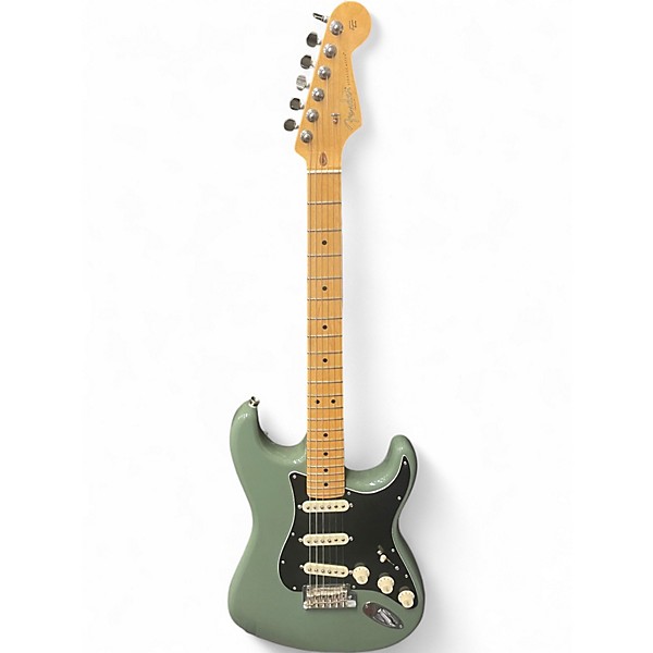 Used Fender American Professional Stratocaster SSS Antique Olive Solid Body Electric Guitar
