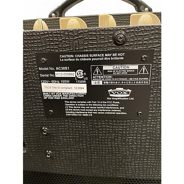 Used VOX AC30S1 30W 1x12 Tube Guitar Combo Amp