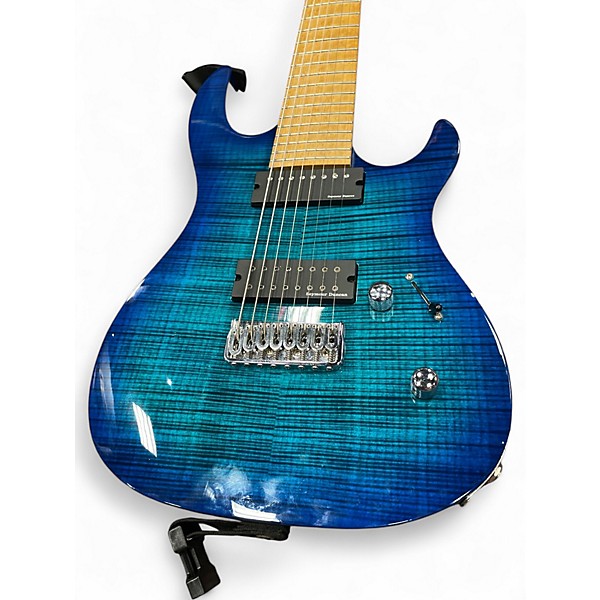 Used Carvin DC800 8 String Trans Blue Solid Body Electric Guitar