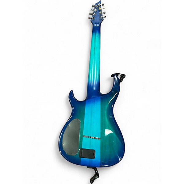 Used Carvin DC800 8 String Trans Blue Solid Body Electric Guitar