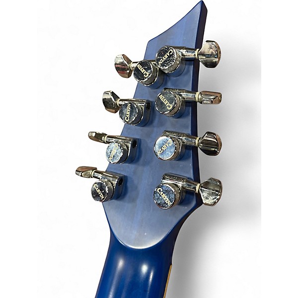 Used Carvin DC800 8 String Trans Blue Solid Body Electric Guitar