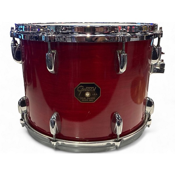 Used Gretsch Drums 3 Piece Stop Sign Red Drum Kit