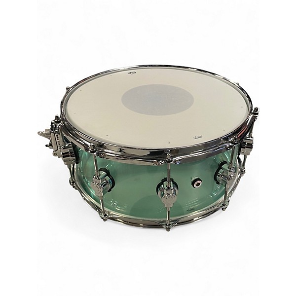 Used DW 14X6.5 Design Series Acrylic Snare Sea Glass Drum