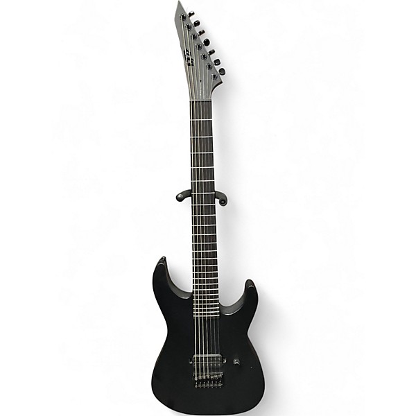 Used ESP LTD M7HT Black Metal Black Solid Body Electric Guitar