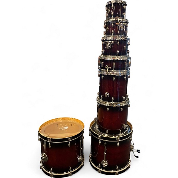 Used Gretsch Drums 8 Piece Catalina Maple red sunburst Drum Kit