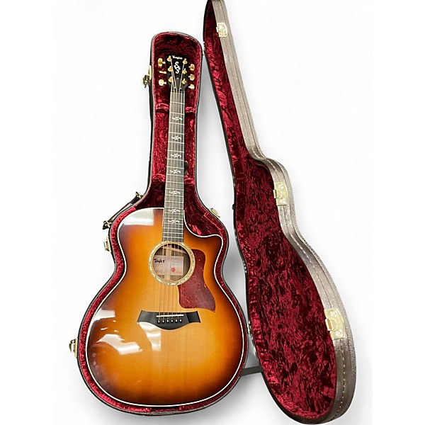 Used Taylor Custom 414CE Shaded Edge Burst Acoustic Electric Guitar