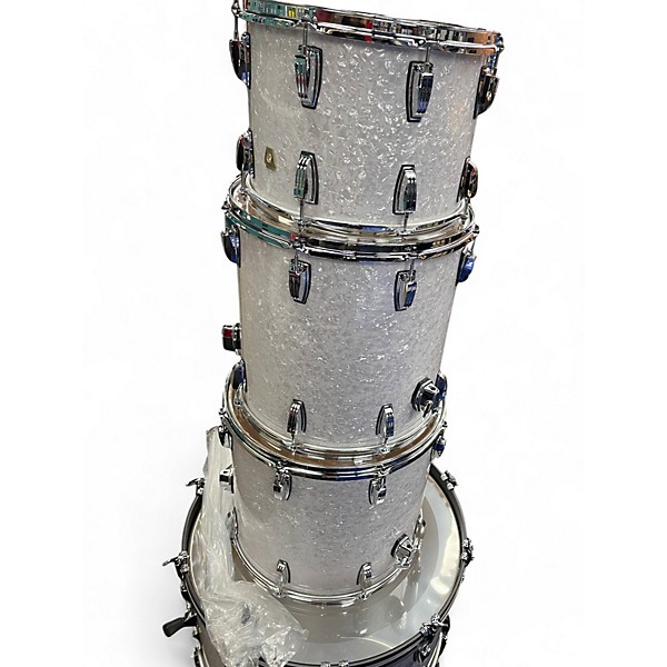 Used Ludwig 4 Piece Classic Maple White Marine Pearl Drum Kit