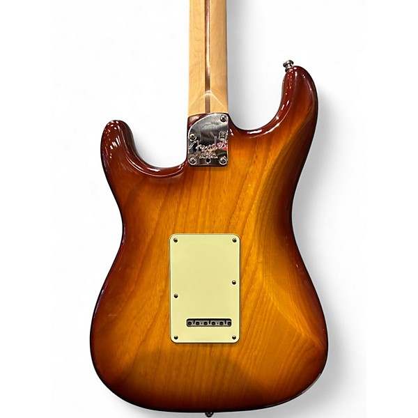 Used Fender American Deluxe Stratocaster Trans Amber Burst Solid Body Electric Guitar