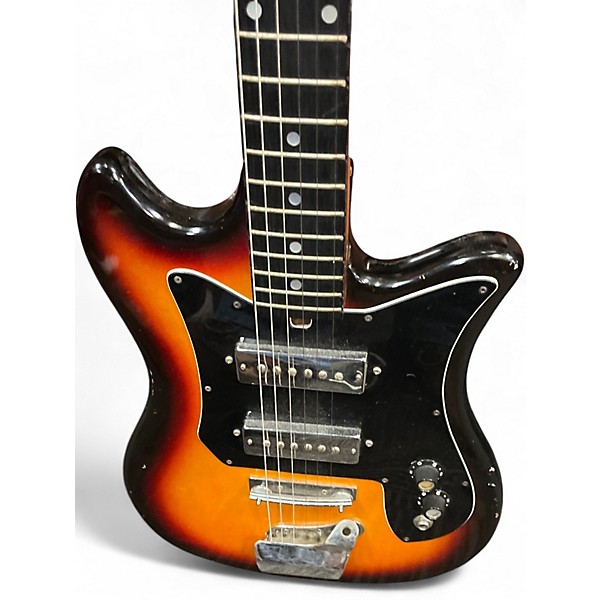 Used Harmony H-802 2 Color Sunburst Hollow Body Electric Guitar