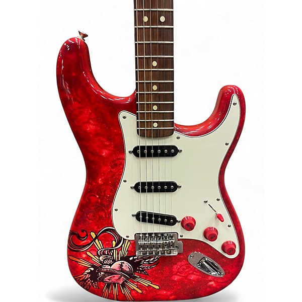 Used Fender Lozeau Sacred Heart Standard Strat Custom Graphic Solid Body Electric Guitar