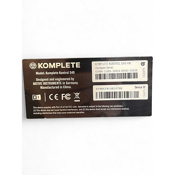 Used Native Instruments Komplete Kontrol S49 MIDI Controller