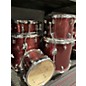 Used Ludwig 6 Piece Element Evolution Wine Red Drum Kit