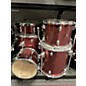 Used Ludwig 6 Piece Element Evolution Wine Red Drum Kit