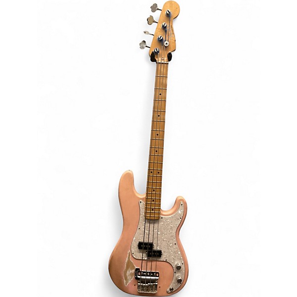 Used 2020s Fender 1950s Heavy Relic Precision Bass CORAL PINK Electric Bass Guitar