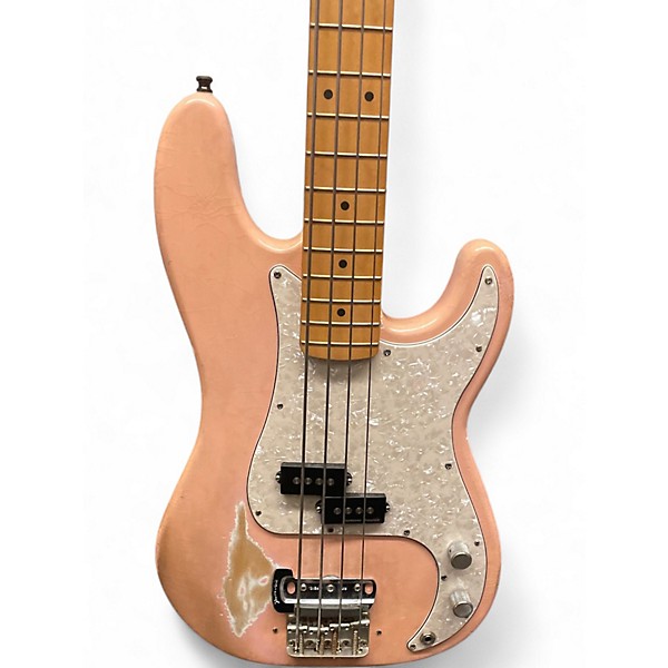 Used 2020s Fender 1950s Heavy Relic Precision Bass CORAL PINK Electric Bass Guitar