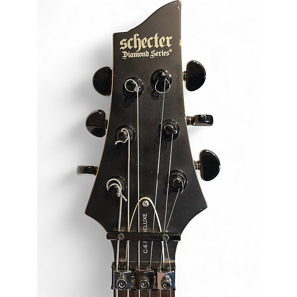 Used Schecter Guitar Research C6 FR DELUXE Black Solid Body Electric Guitar