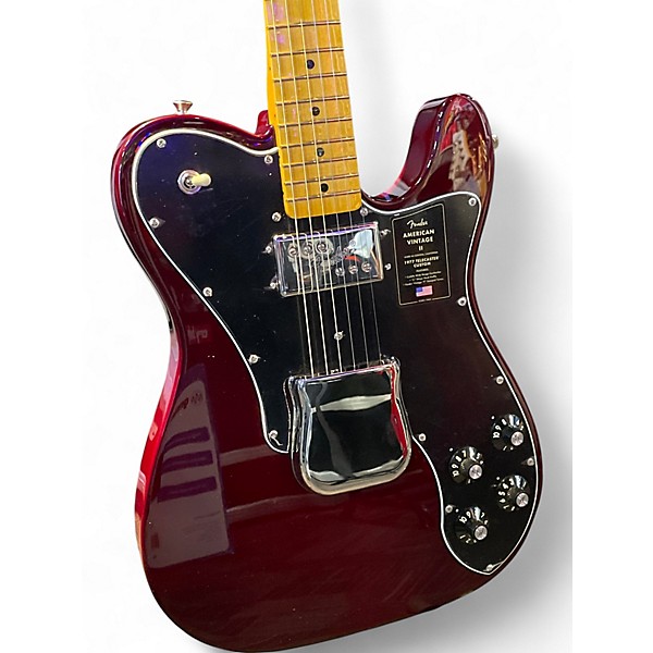 Used Fender Vintage II 1977 Telecaster Custom Wine Red Solid Body Electric Guitar