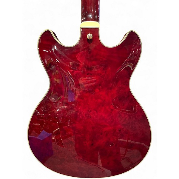 Used Ibanez AS253BM-TCR-12-01 Trans Crimson Red Hollow Body Electric Guitar