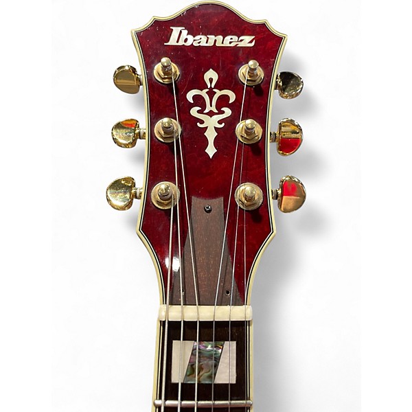 Used Ibanez AS253BM-TCR-12-01 Trans Crimson Red Hollow Body Electric Guitar