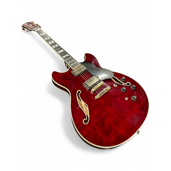 Used Ibanez AS253BM-TCR-12-01 Trans Crimson Red Hollow Body Electric Guitar