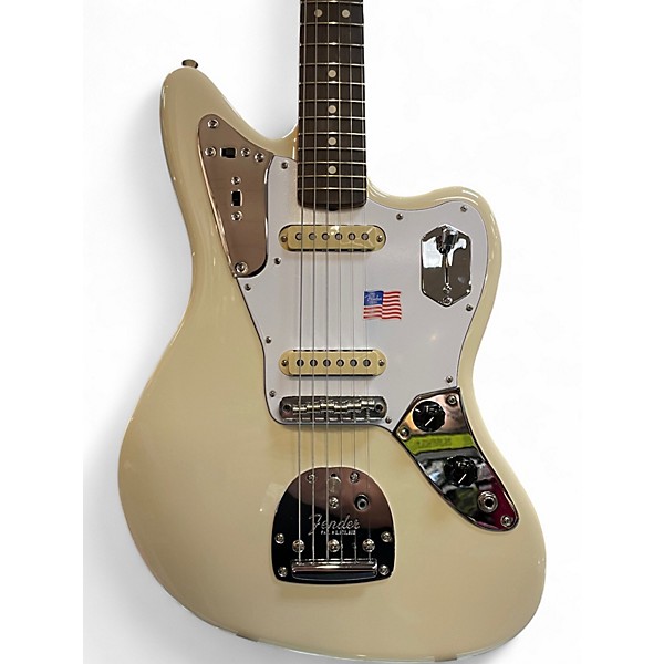Used Fender Johnny Marr Johnny Marr Jaguar Rosewood FingerboardSignature Jaguar Olympic White Solid Body Electric Guitar