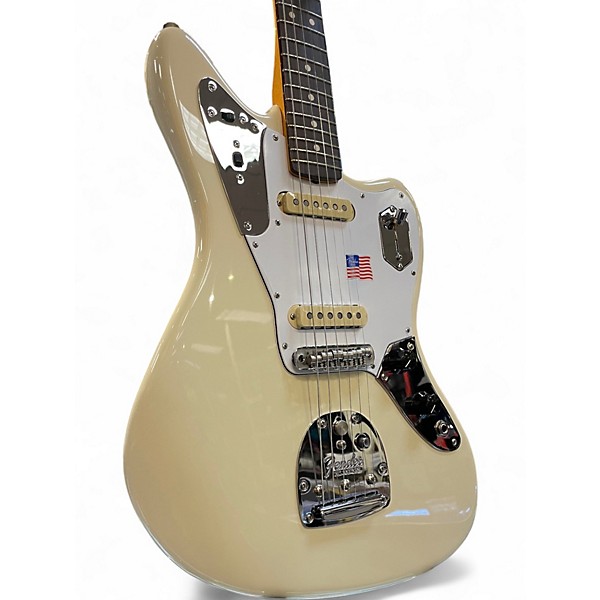 Used Fender Johnny Marr Johnny Marr Jaguar Rosewood FingerboardSignature Jaguar Olympic White Solid Body Electric Guitar