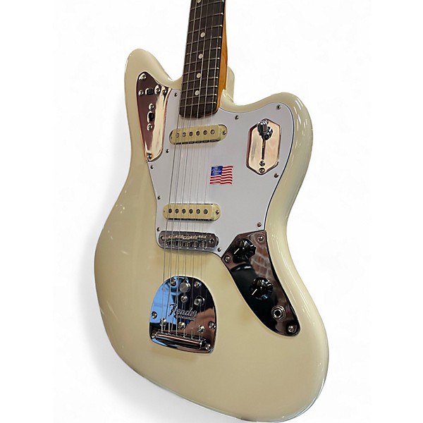 Used Fender Johnny Marr Johnny Marr Jaguar Rosewood FingerboardSignature Jaguar Olympic White Solid Body Electric Guitar