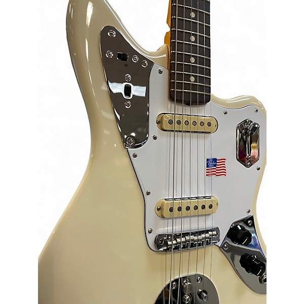 Used Fender Johnny Marr Johnny Marr Jaguar Rosewood FingerboardSignature Jaguar Olympic White Solid Body Electric Guitar