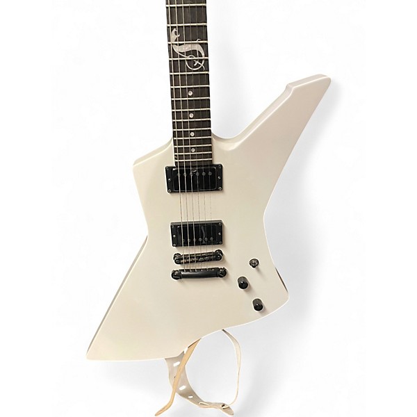Used ESP LTD James Hetfield Snakebyte Snow White Solid Body Electric Guitar