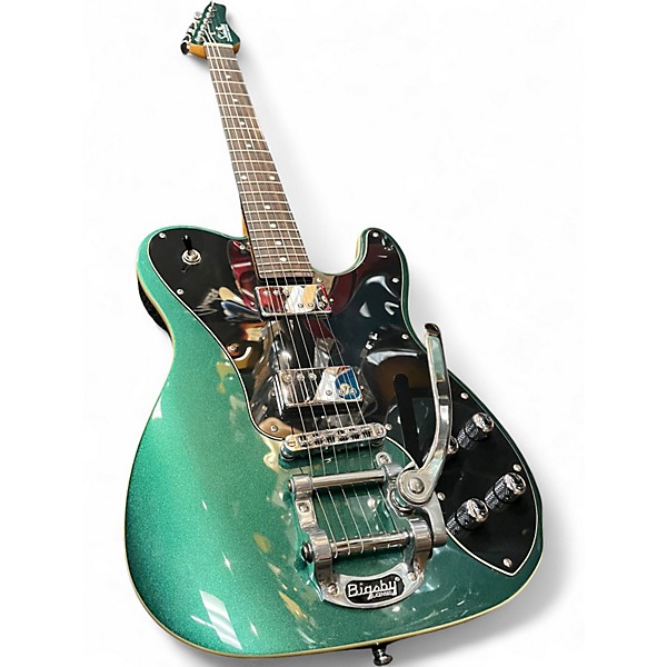 Used Schecter Guitar Research PT Fastback II DARK EMERALD GREEN Solid Body Electric Guitar
