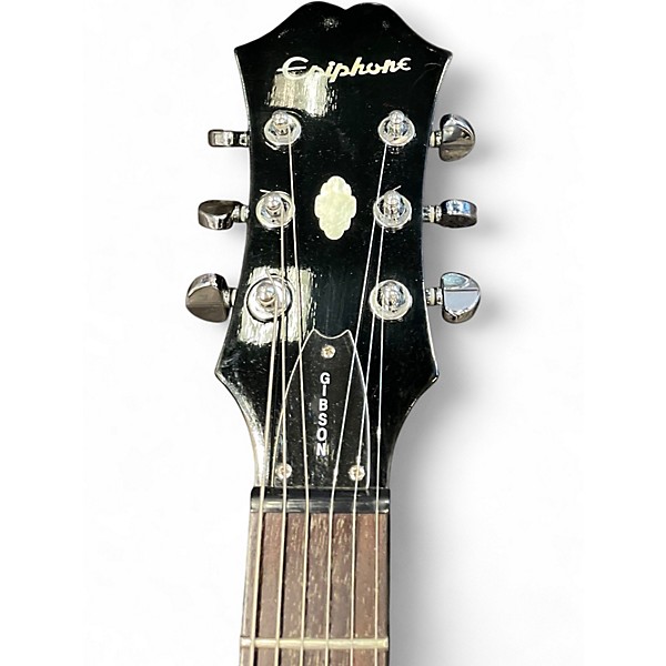 Used 2002 Epiphone ES335 Dot Ebony Hollow Body Electric Guitar