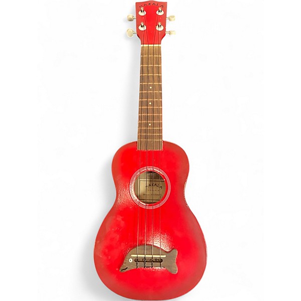 Used Makala Dolphin Ukulele Candy Red Burst Ukulele